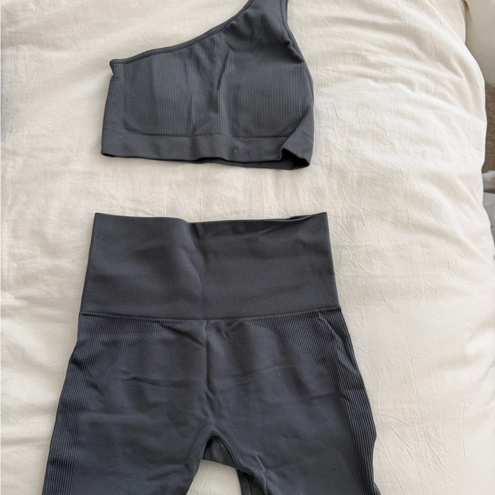 One-Shoulder Black Activewear Set